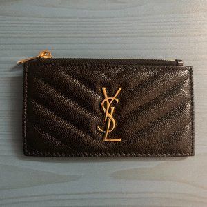 Yves Saint Laurent Monogram Quilted Bill Wallet